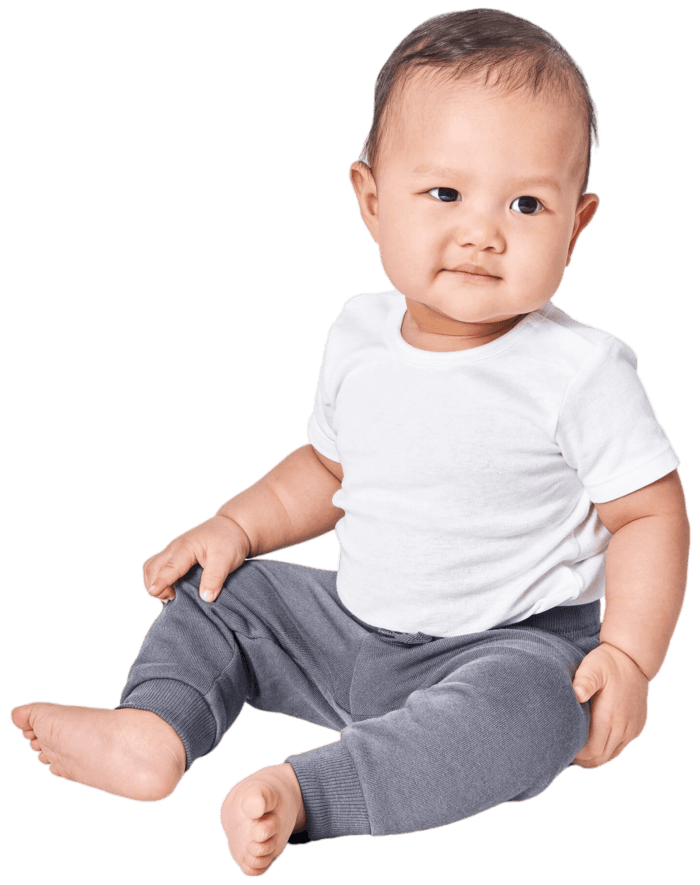 Baby in clothing. Health plans for children's clothing. Health insurance for baby clothing.