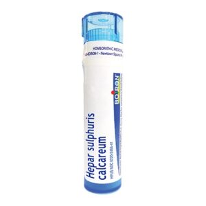 Hepar sulphuris calcareum 200C homeopathic medicine by Boiron for natural health support.