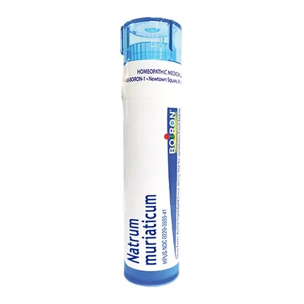 Natrum Muriaticum 200C homeopathic medicine by Boiron for natural relief. Salt-based remedy.